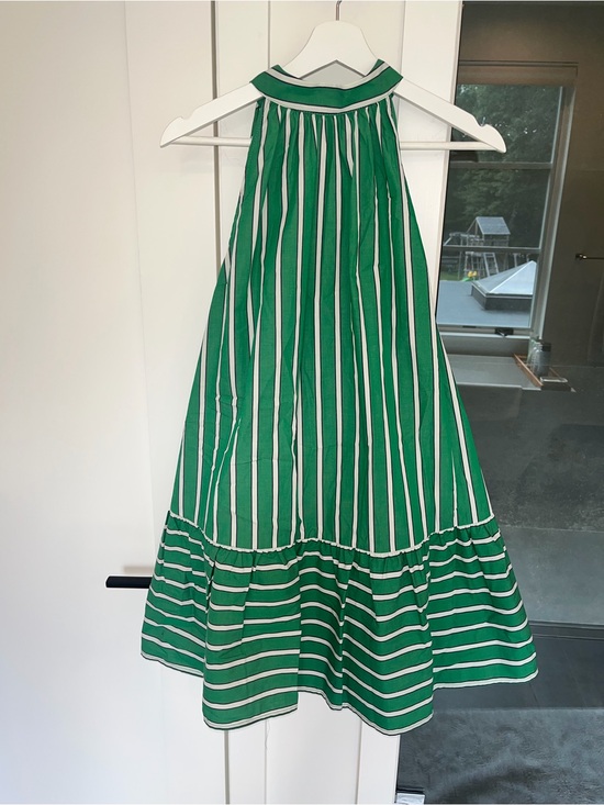 STAUD Dresses & Skirts - STAUD Green and White Striped Mini Dress